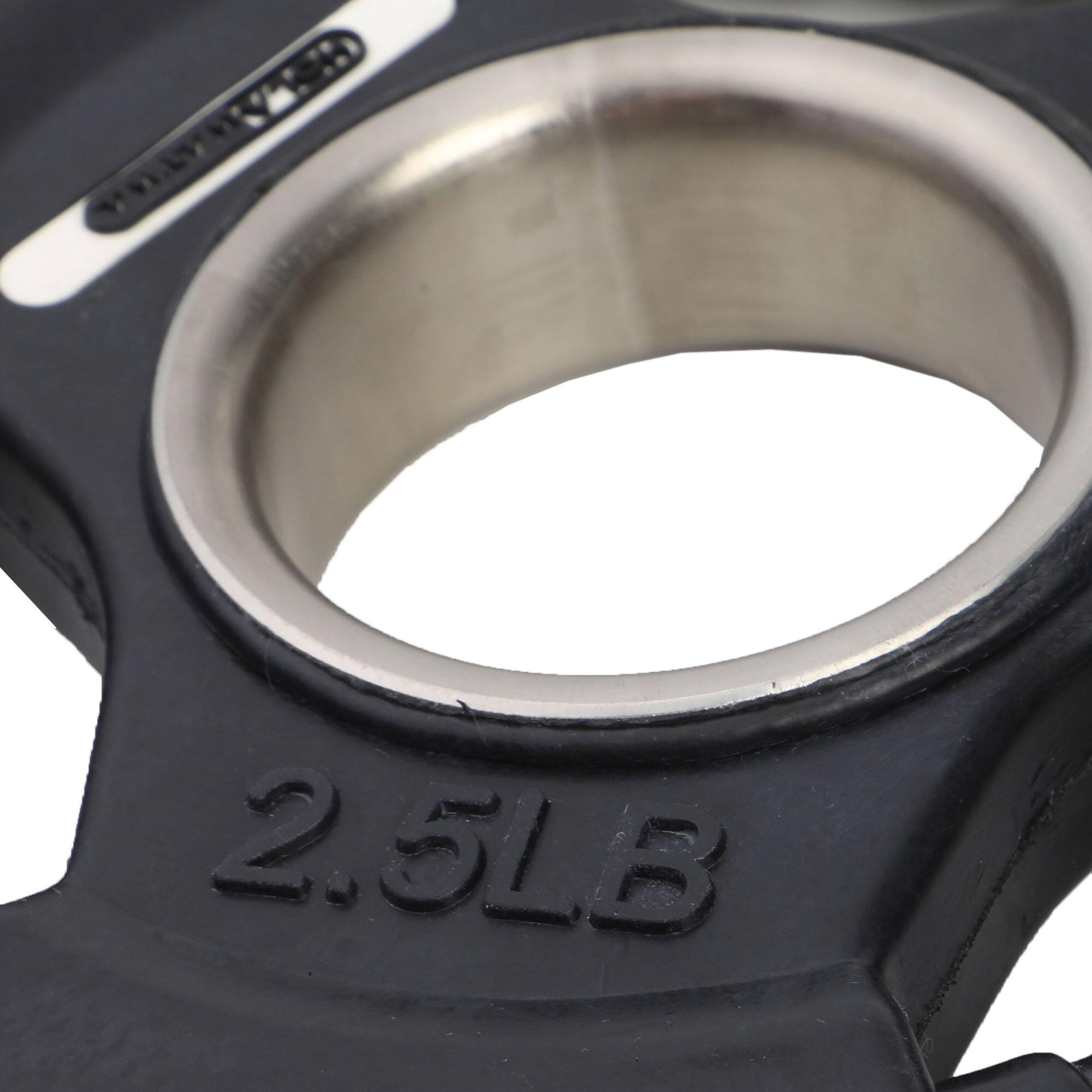 Alt View 7. HolaHatha - HolaHatha 2.5 Pound Olympic Rubber Coated Weight Plate w/Handle, Black (2 Pack) - Black.