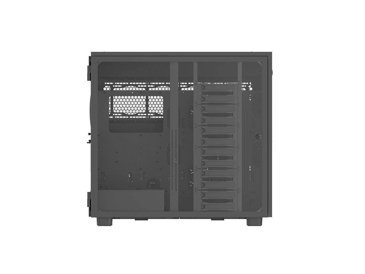 Alt View 2. Thermaltake - Thermaltake AX700 TG Super Tower Chassis - Super Tower - Black - Steel, SPCC, Tempered Glass - 20 x Bay - XL-ATX, SSI - Black.