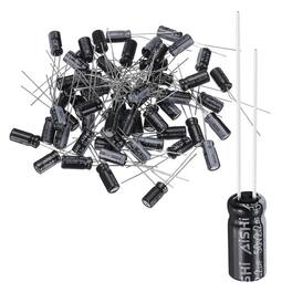Unique Bargains - 2.2uF 50V 5x11mm Electrolytic Capacitor, 105C High Temp Radial Leads, for TVs/LCDs/VCD, 60pcs - Black