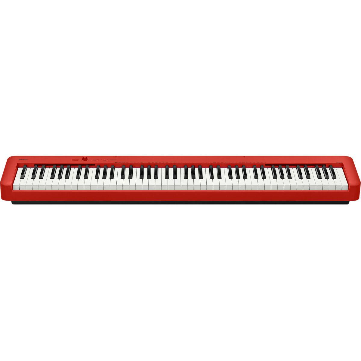 Alt View 9. Casio - Casio CDP-S160 88-Key Compact Digital Piano Keyboard with Touch Response, Red Bundle with H&A Studio Headphones, Stand,.