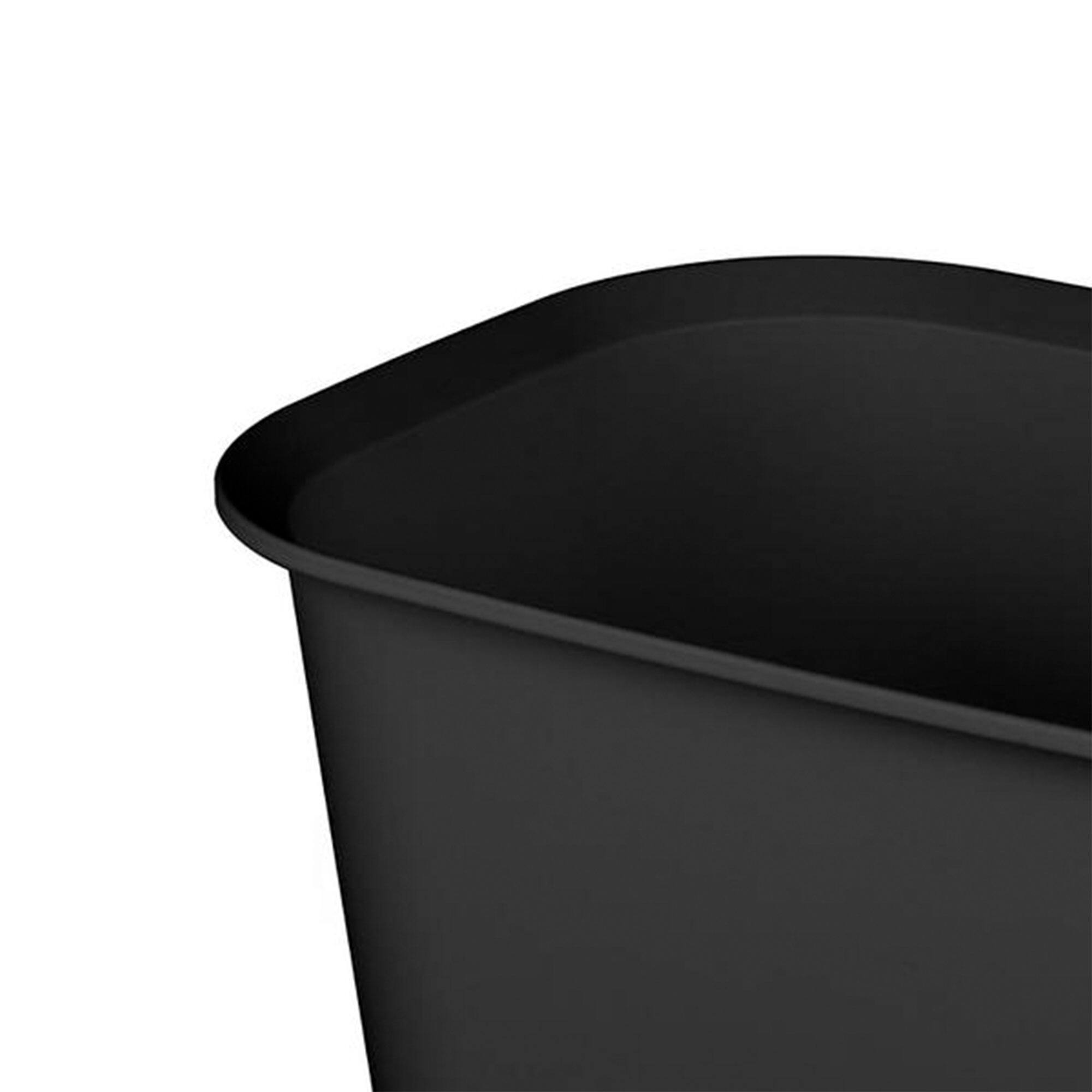 Alt View 4. Sterilite - Sterilite Rectangular Wastebasket 5.5 Gallon Open Top Trash Bin, 6 Pack, Black - Black.