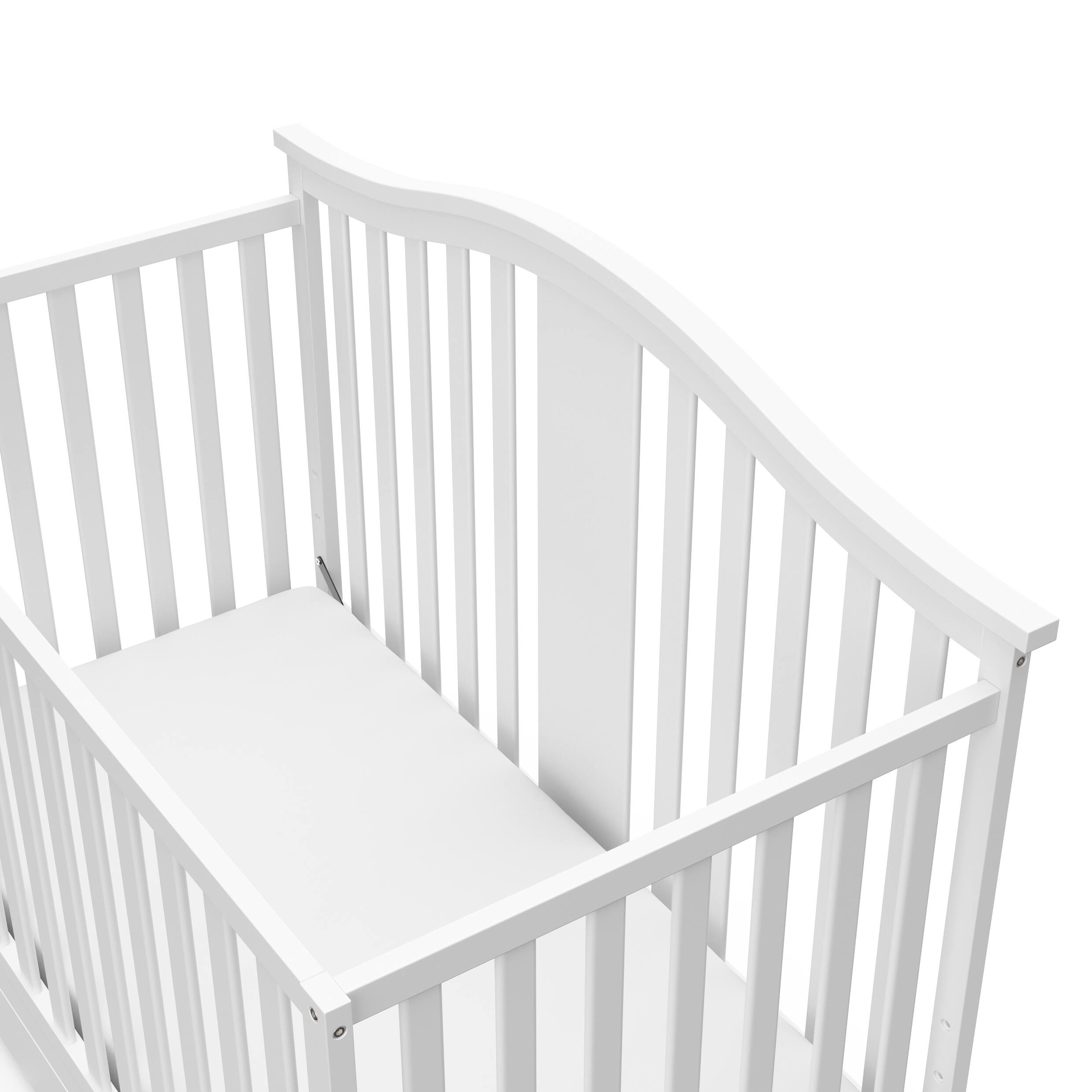 Alt View 14. Graco - Solano 5-in-1 Convertible Crib with Drawer - White.