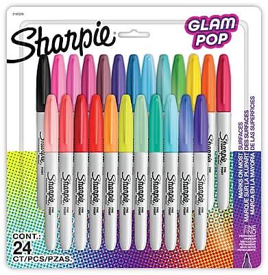 **GLAM POP**
**Sharpie**
**CONT.: 24 CT/PCS/PZAS**
**MARKERS SURFACES SUPERFICIES**
**MARKS SUR LES SURFACES**
**MARQUE SUR LES SURFACES**
**MARKS ON MOST SURFACES**
**MARQUE SUR LA PLUPART DES SURFACES**
**MARKS SUR LA MAJORITÉ DES SURFACES**
**MARKS SUR LES SURFACES**