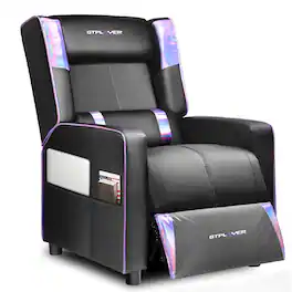 GTPlayer - Gaming Recliner Chair Racing Style Single PU Leather Gaming Sofa - Purple