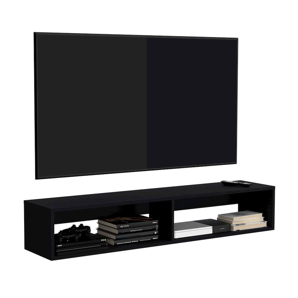 Alt View 3. TuHome - Warrior 59" Floating Tv Stand Black MDF - Black.
