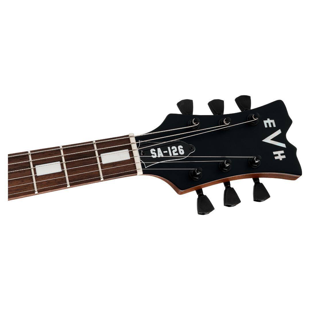 Back. EVH - EVH SA 126 Standard Satin Vintage White Electric Guitar with Nyatoh Body.
