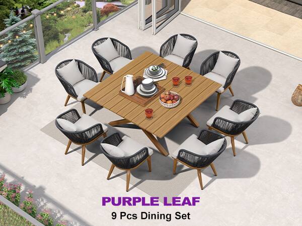 PURPLE LEAF  
9 Pcs Dining Set