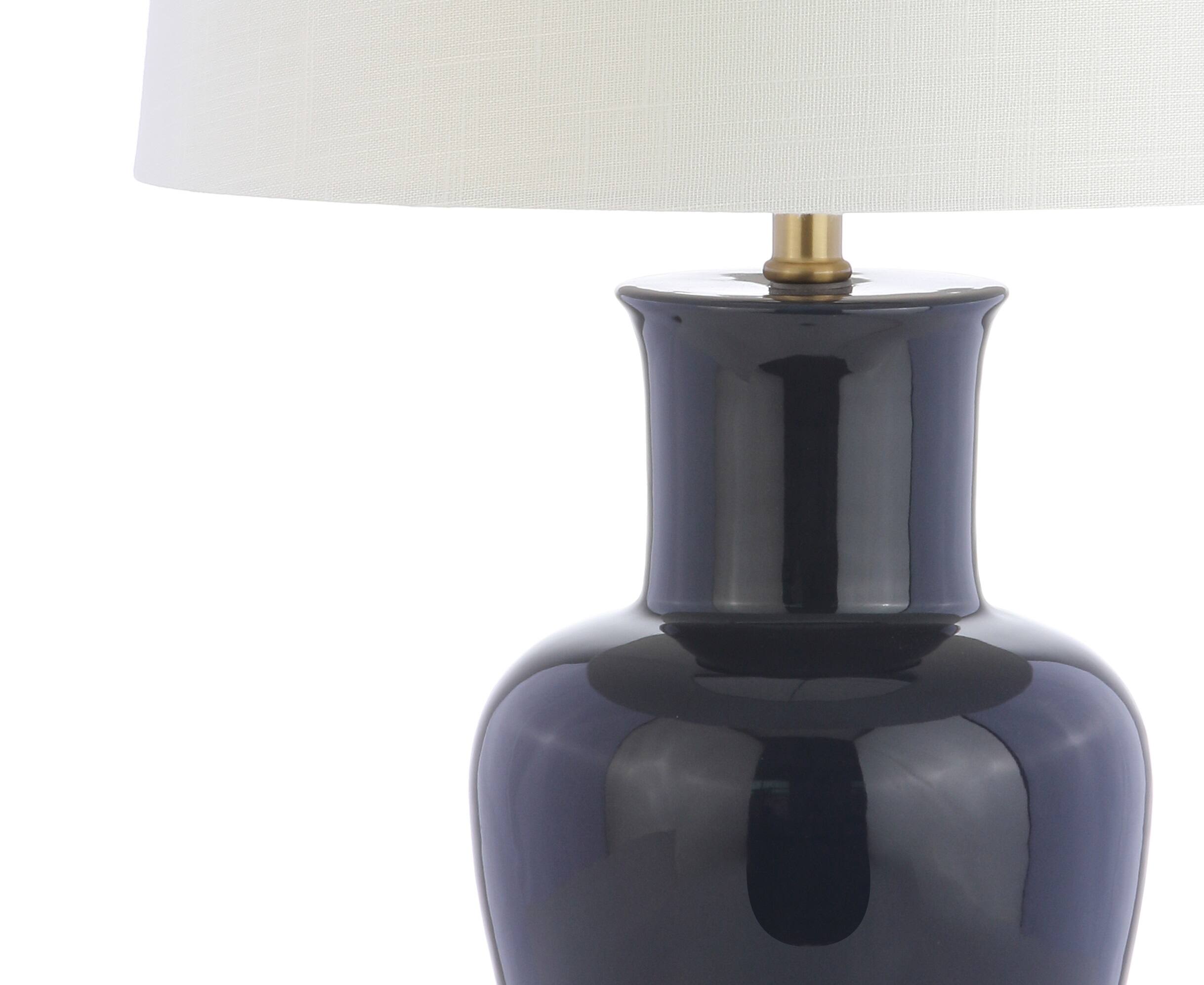 Alt View 6. Jonathan Y - Julian 29" Traditional Classic Ceramic Urn LED Table Lamp, Navy - Navy.