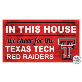 Jardine - Texas Tech Raiders 11'' x 20'' Indoor/Outdoor In This House Sign - Red