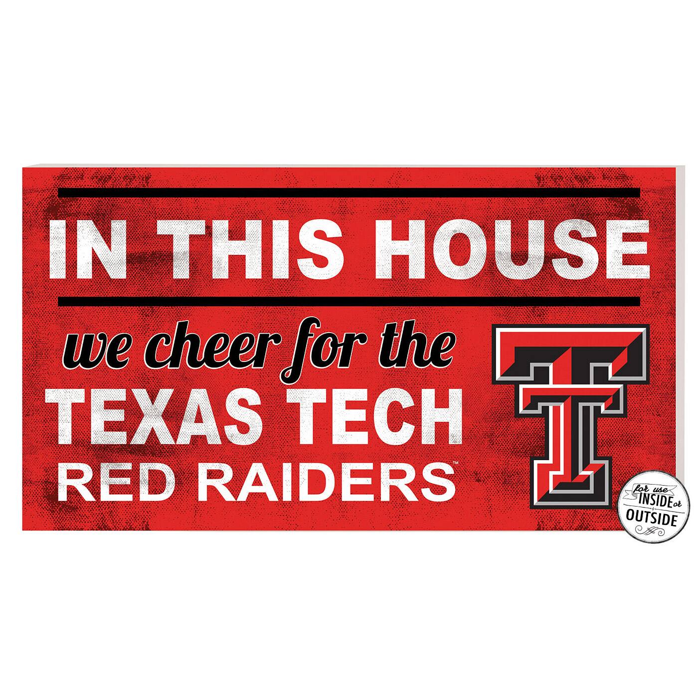 Texas Tech Red Raiders 11'' x 20'' Indoor/Outdoor In This House Sign
