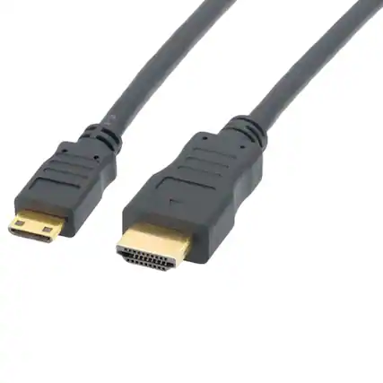 Front. Sanoxy - 15ft High Speed Mini-HDMI to HDMI Cable with Ethernet - Black.