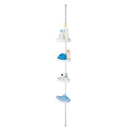 EuroHome - 4-Tier Tension-Mount Shower Corner Organizer - Chrome