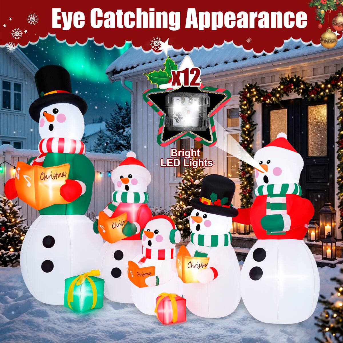 Eye Catching Appearance  
x12  
Christmas  
Bright LED Lights  
Christmas