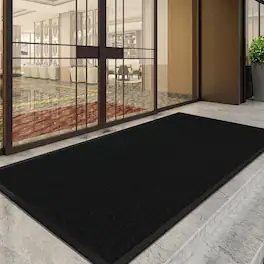 Winado - 71x35 Inch Waterproof Entrance Mat Non-Slip Welcome Floor Mat for Porch Patio Commercial - Black