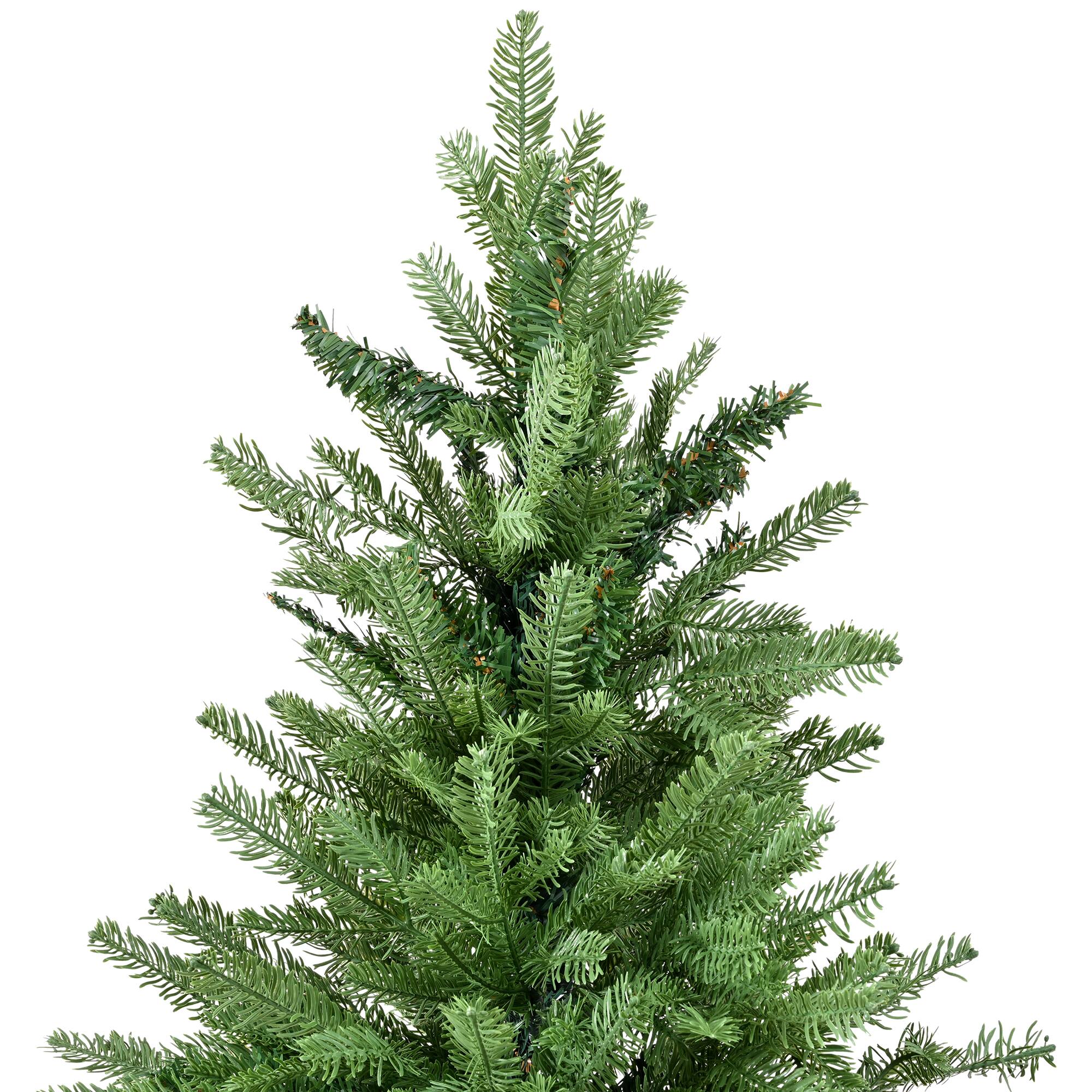 Alt View 3. Ecooso - Premium Unlit 7FT PE PVC Mixed Christmas Tree Hinged Design, Dense Branches Realistic Look - Green.