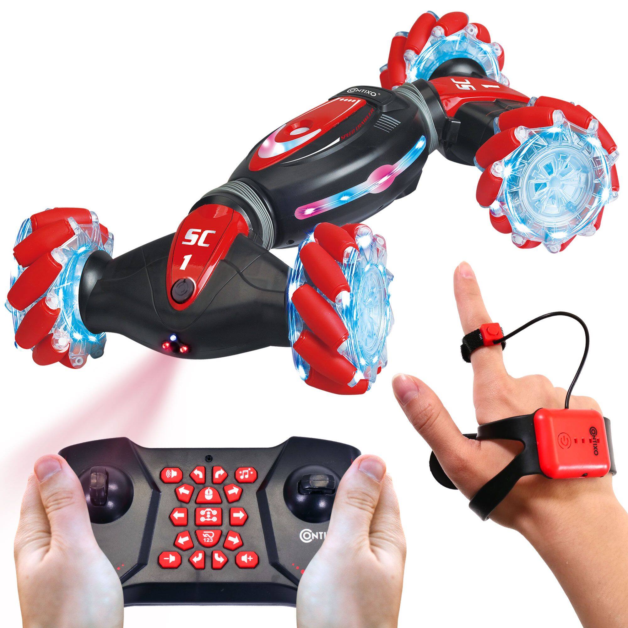 Contixo - SC1 Gesture-Sensing RC Stunt Car - Red