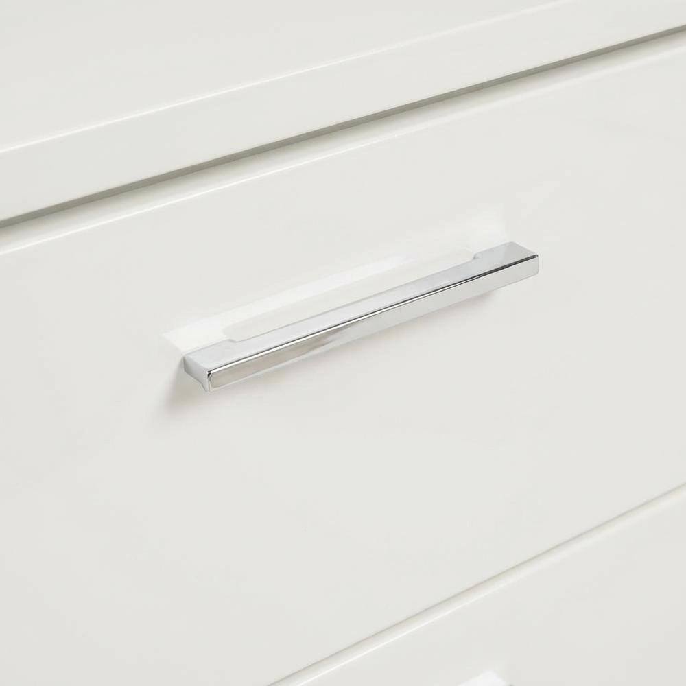 Back. FurniFact - White Solid Wood Nightstand with 2 Drawers for Bedroom Decor - White.