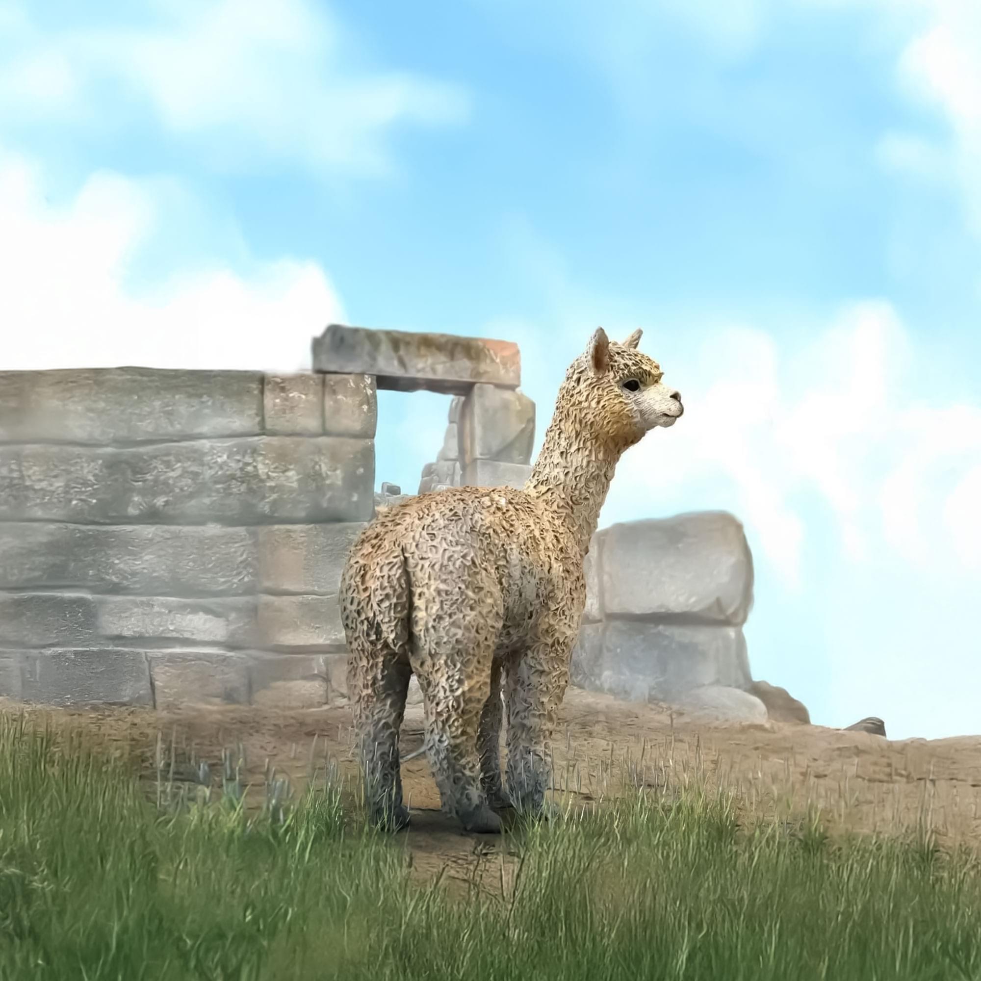 Alt View 1. Breyer - CollectA Farm Life Collection Miniature Figure | Alpaca - White.