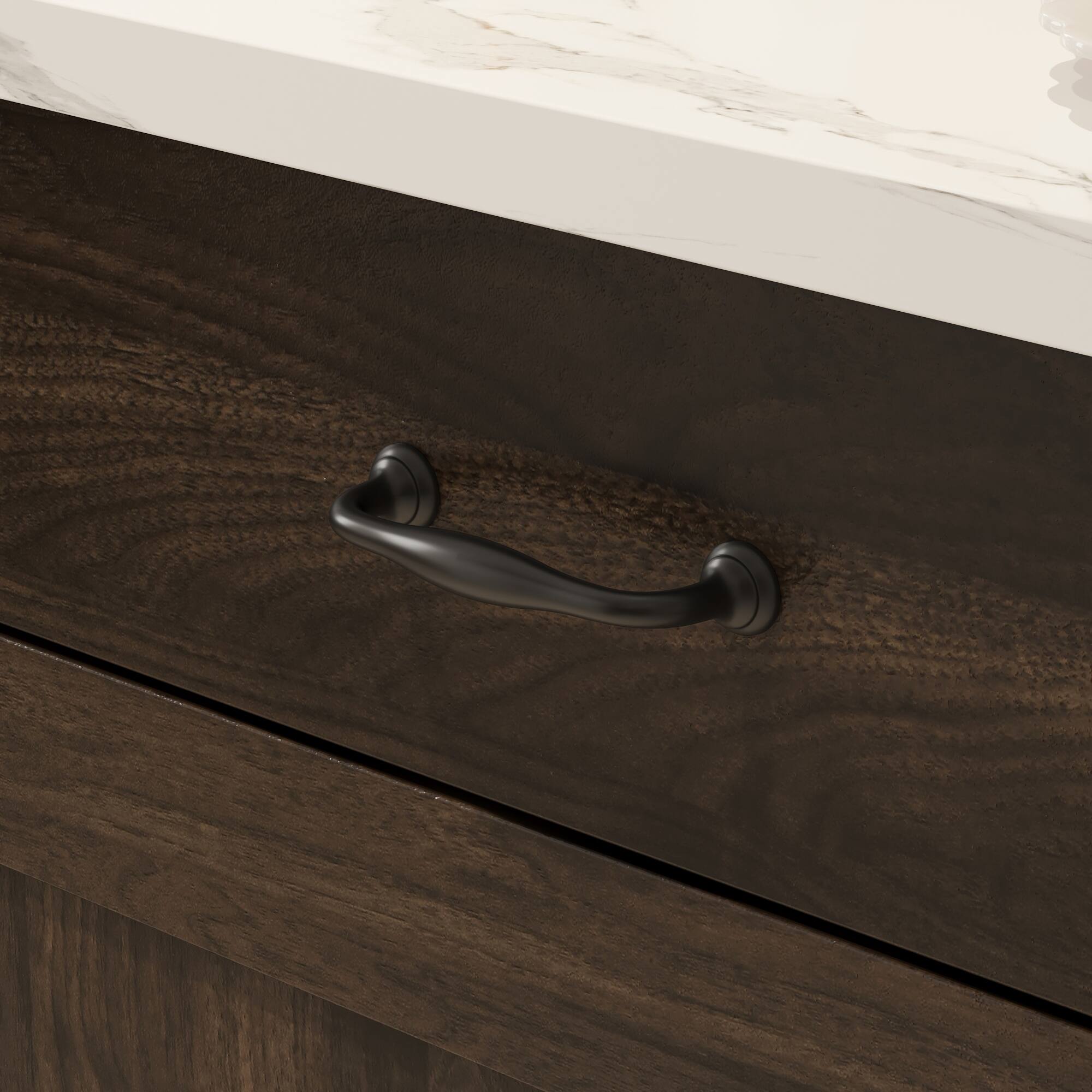 Alt View 7. Famapy - Famapy Kitchen Island Storage Cabinet: Elevate Your Culinary Space - Brown & White.