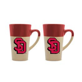 The Fanatic Group - South Dakota Coyotes 16oz. Two-Pack Ceramic Mug Set - Red