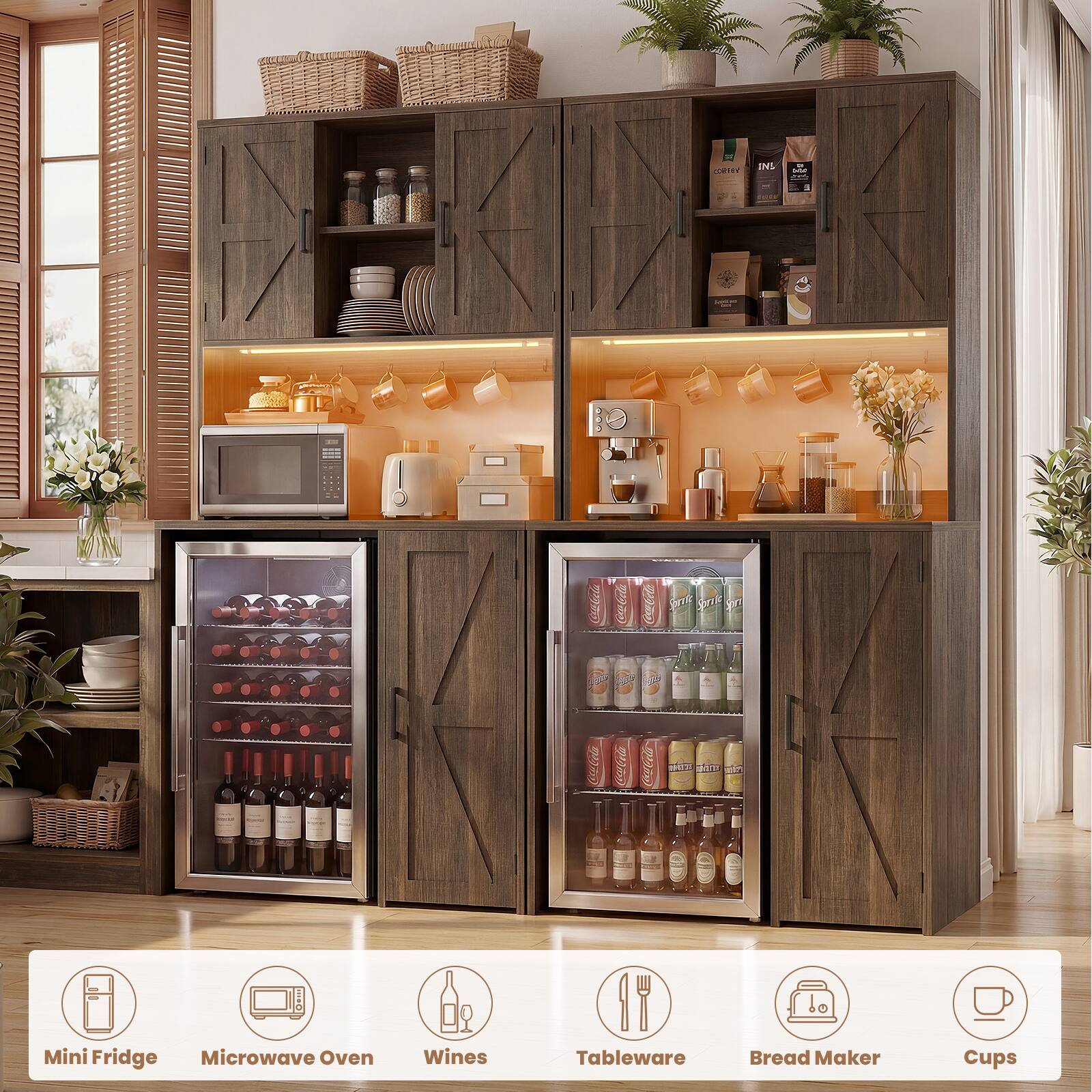 1 INL e CLocla I Sprrs gerile Fo  oggrla  147 2 Mini Fridge Microwave Oven A2 Wines 17 Tableware lo Bread Maker Cups