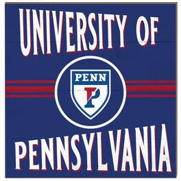 Jardine - Pennsylvania Quakers 10'' x 10'' Retro Team Sign - Blue