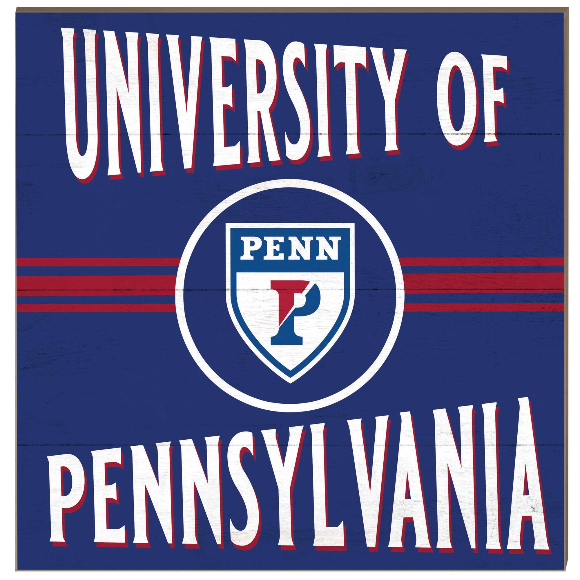 Pennsylvania Quakers 10'' x 10'' Retro Team Sign