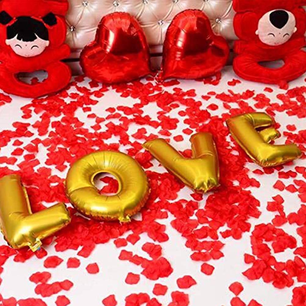 Back. Stylel Star - 1000 Pieces Black Artificial Silk Rose Petals Flower Decoration Wedding Party Color - Light Blue.