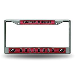 Rico Industries - Georgia Bulldogs Sparkly Glitter Bling Look Chrome License Plate Frame - Multi