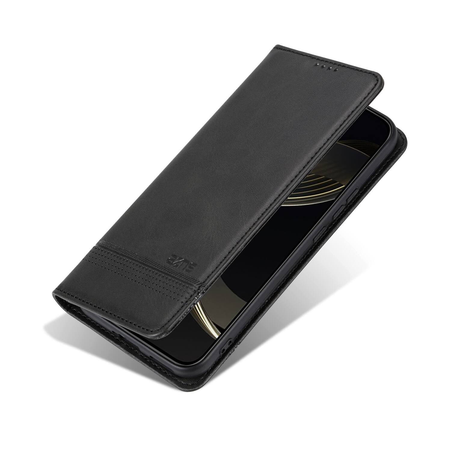Alt View 2. Dteck - PU Leather Flip Wallet Case for Samsung Galaxy S26,Magnetic Closure Card Slots Kickstand Cover,Shock-Absorbing TPU Cover - Black.