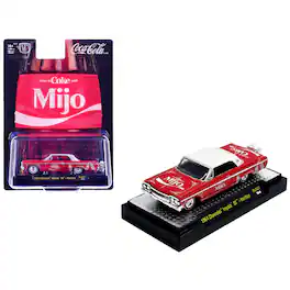 1964 Chevrolet Impala SS Lowrider "Coca Cola" Red w/ White Top & Graphics Ltd Ed 1/64 Diecast Model Car by M2 Machines