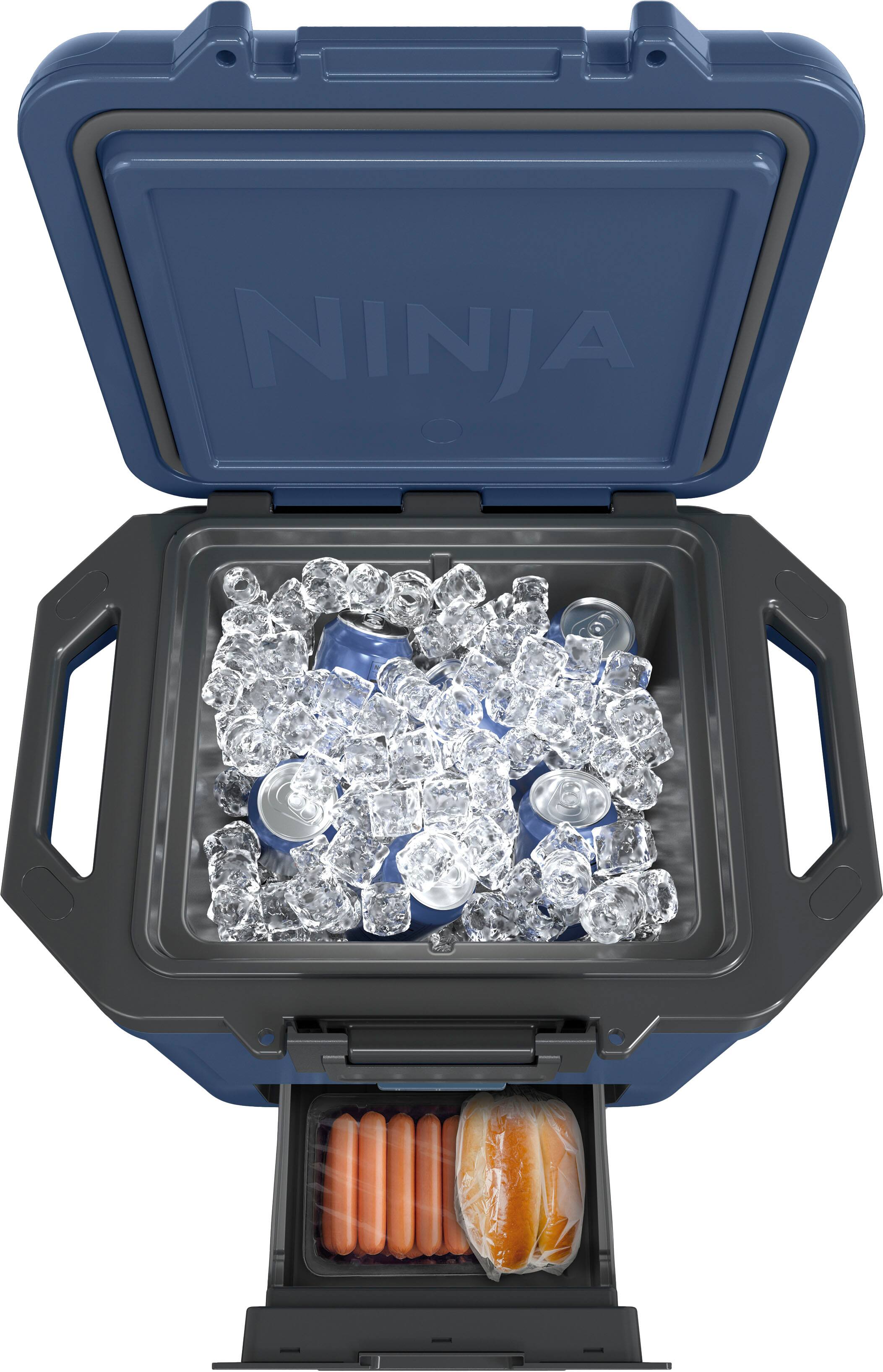Alt View 18. Ninja - FrostVault 30qt Hard Cooler with Dry Zone - Lakeshore Blue.