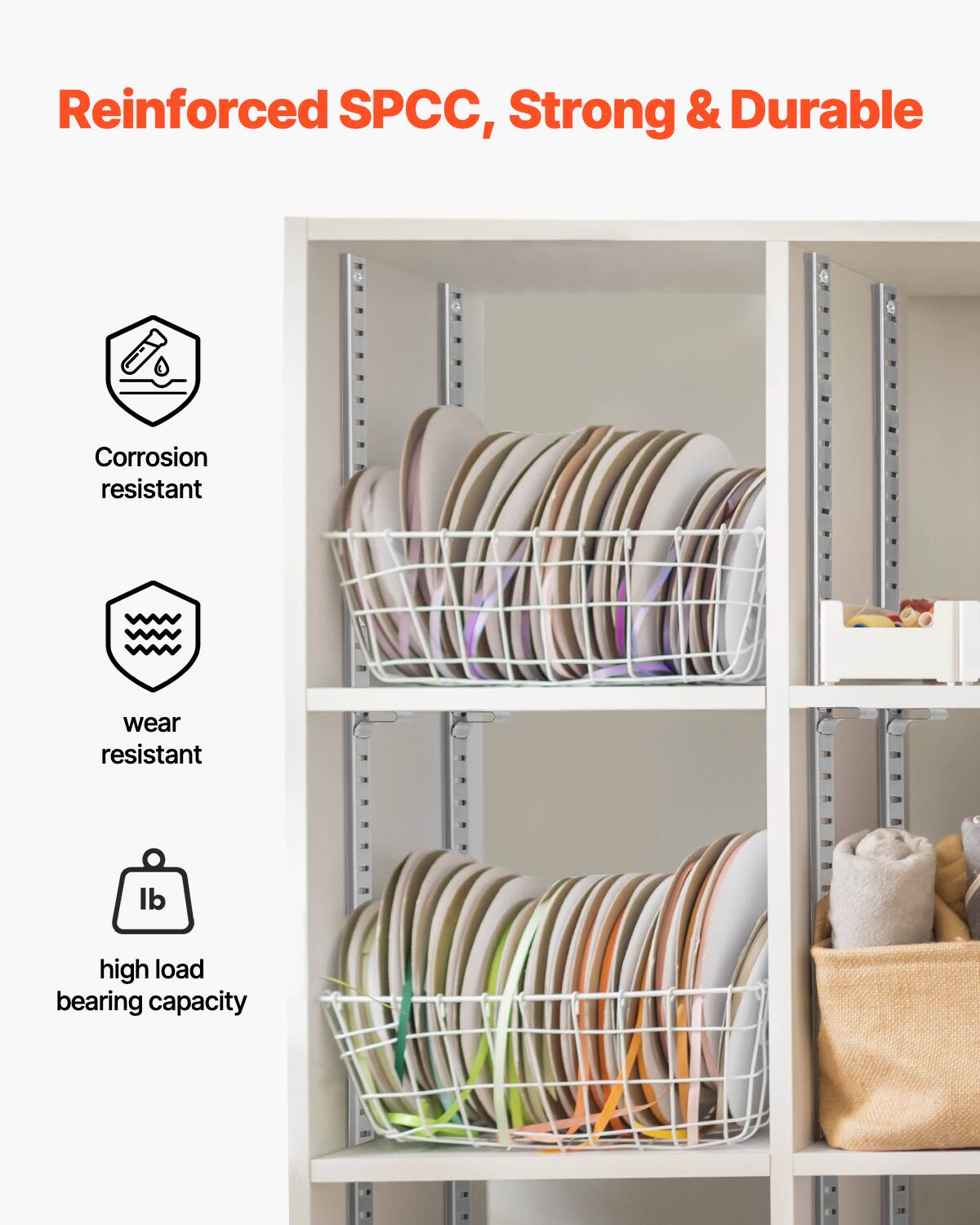 Reinforced SPCC, Strong & Durable

- Corrosion resistant
- Wear resistant
- High load bearing capacity