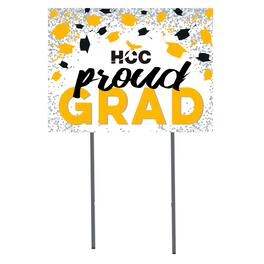 Jardine - Houston Community College 18" x 24" Proud Grad Yard Sign - White