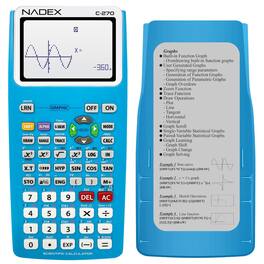 Nadex Coins - C-270 Scientific Calculator Black and White Graph Functions, Battery Powered