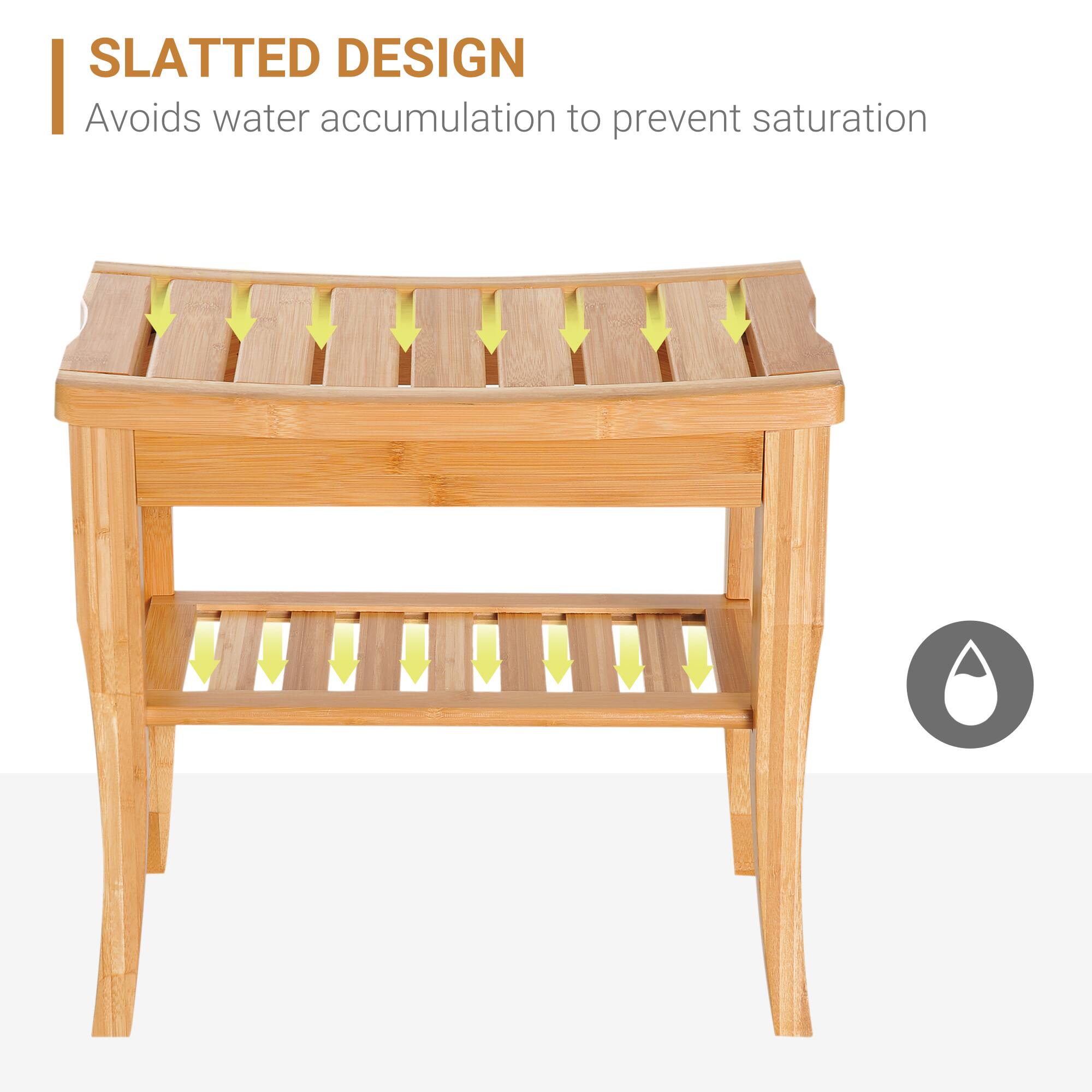 SLATTED DESIGN
Avoids water accumulation to prevent saturation