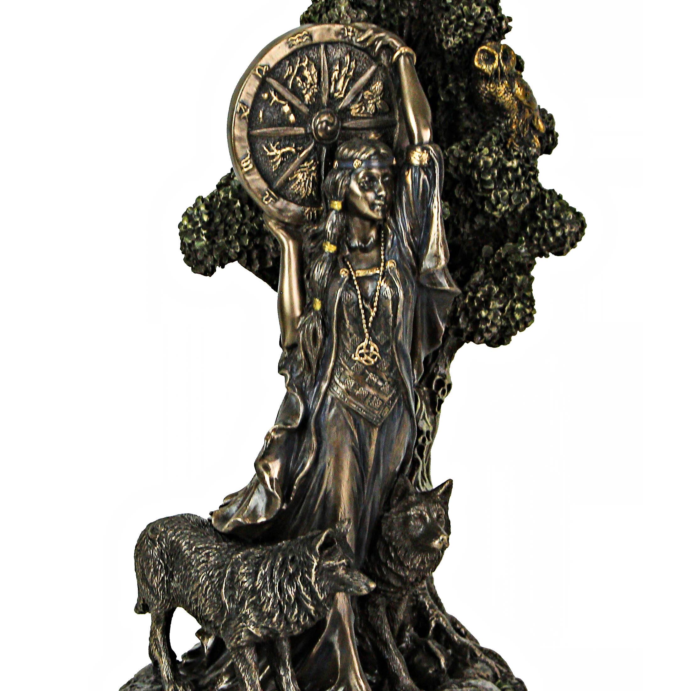Alt View 1. Veronese Design - Arianrhod, Celtic Goddess of Fertility and Fate Bronze Finish Statue - Multicolored.