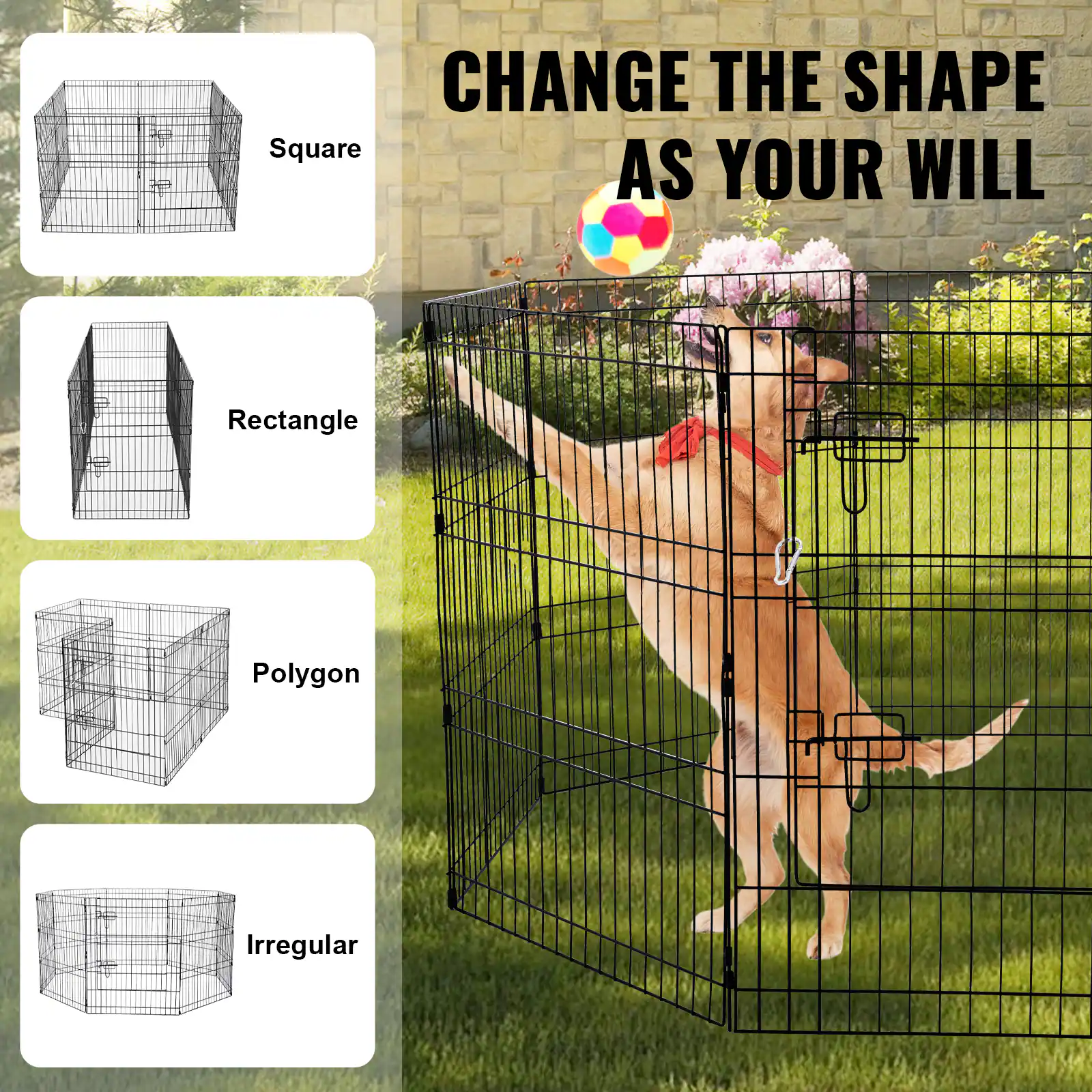 Change the shape as your will: Square, Rectangle, Polygon, Irregular.