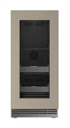 Front. U-Line - U-Line 15"W. 2.8 Cu.Ft. Built-In Panel Ready w. Glass Compact Beverage Center - Panel Ready.