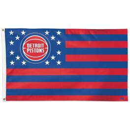 WinCraft - Detroit Pistons 3' x 5' Stars & Stripes One-Sided Flag - Multicolor