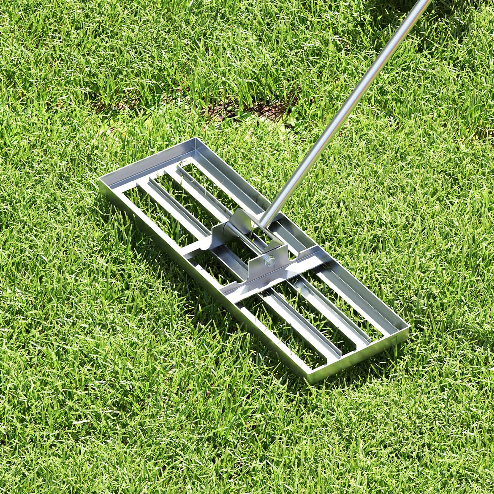 Alt View 1. Costway - Costway Lawn Leveling Rake 30" x 10" Heavy Duty Level Lawn Tool for Garden Backyard/Lawn - Silver.