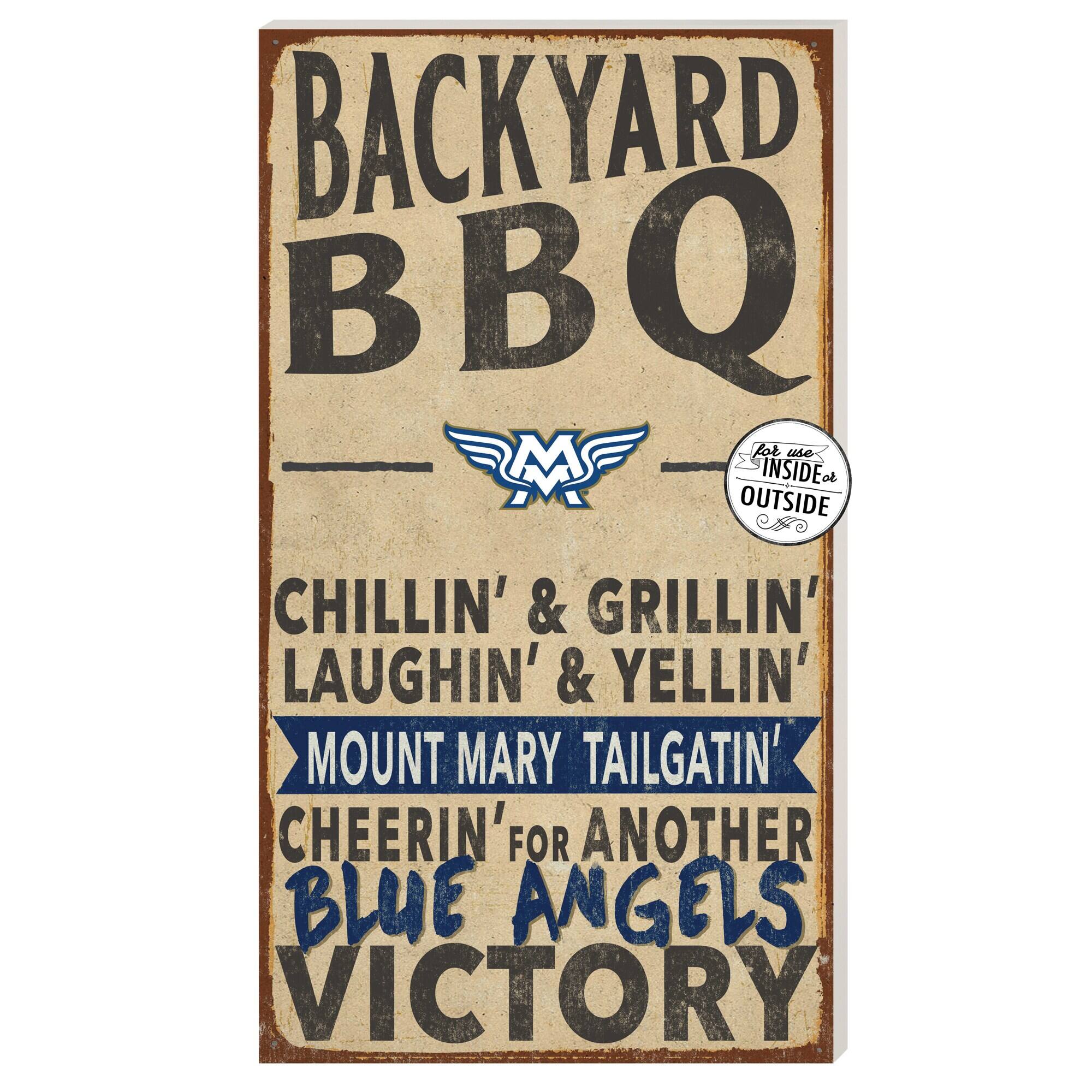 Mount Mary Blue Angels 11" x 20" Indoor/Outdoor BBQ Sign