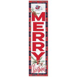 Jardine - Fresno State Bulldogs 12'' x 48'' Outdoor Christmas Leaner - White