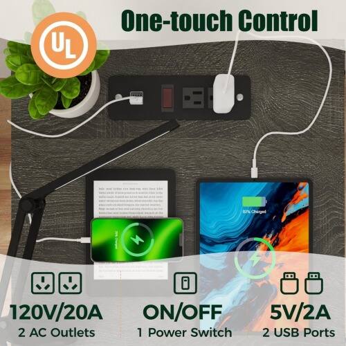 UL One-touch Control  
92% Charged  
120V/20A  
ON/OFF  
2 AC Outlets  
1 Power Switch  
5V/2A  
2 USB Ports