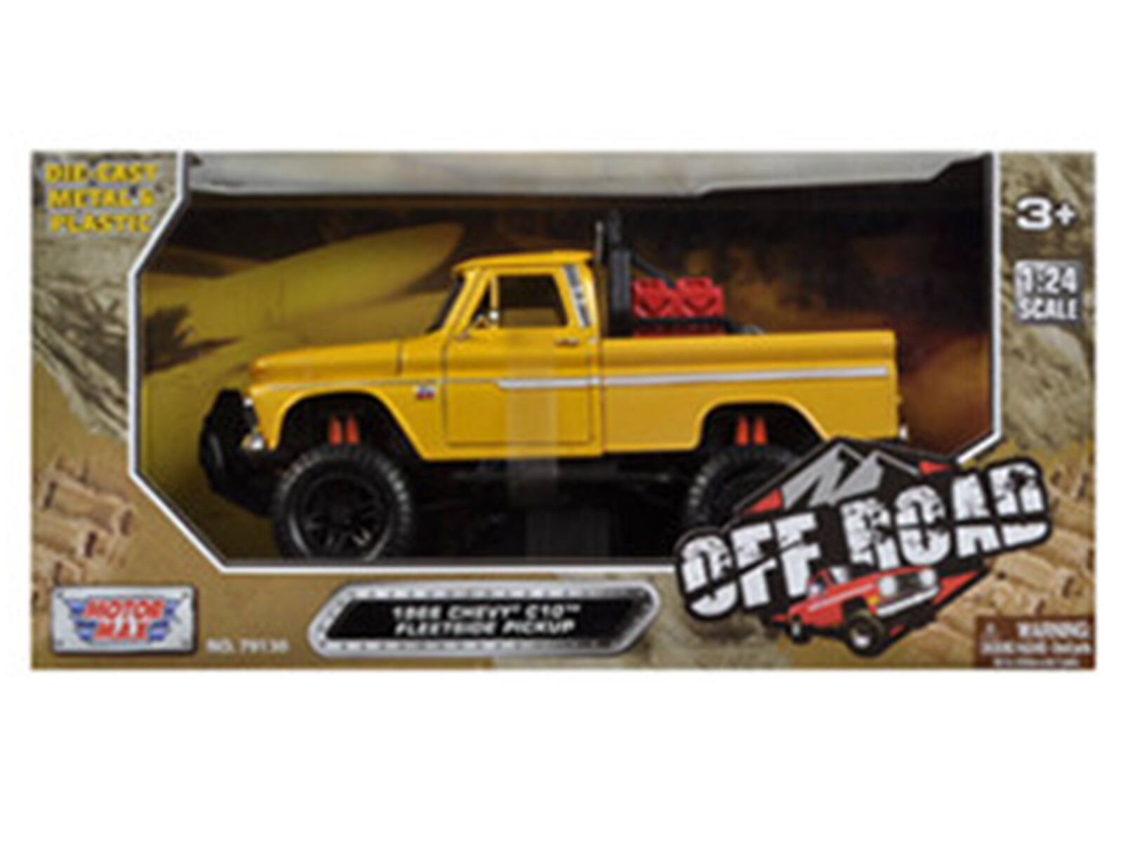 DIE-CAST METAL & PLASTIC

3+ 1:24 SCALE

OFF ROAD

1968 CHEVY C10 PICKUP

MOTOR MAX

A. FUNNING