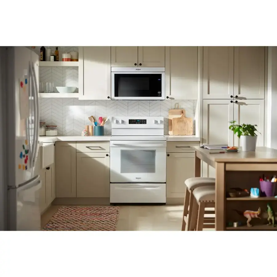 Alt View 24. Whirlpool - 5.3 Cu. Ft. Freestanding Electric Convection Range with No Preheat Air Fry and Air Baking - White.
