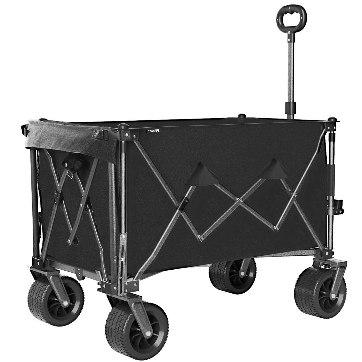 Alt View 2. Loheer - Loheer 300L Folding Beach Wagon, 500 lb Heavy Duty Garden Cart with 58 Inch Tailgate and All Terrain Wheels.