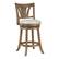 Angle. OSP Home Furnishings - Miller Swivel Counter Stool - Cream/Medium Oak.