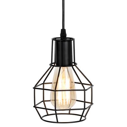 Front. Oumilen - Industrial Teardrop Cage Pendant Light, Adjustable Cord.