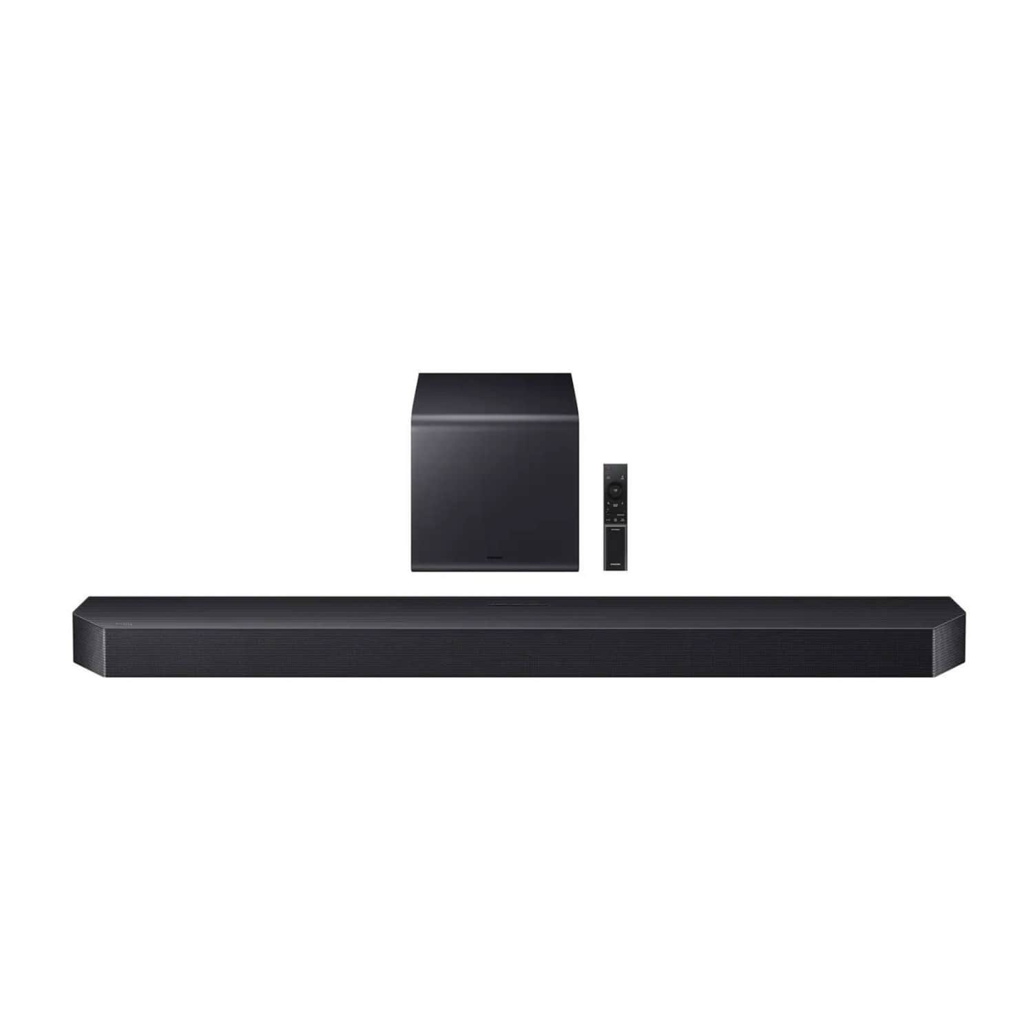 Front. Samsung - Samsung HW-Q900F 7.1.2 Ch Q-Series Soundbar and Subwoofer - Black.